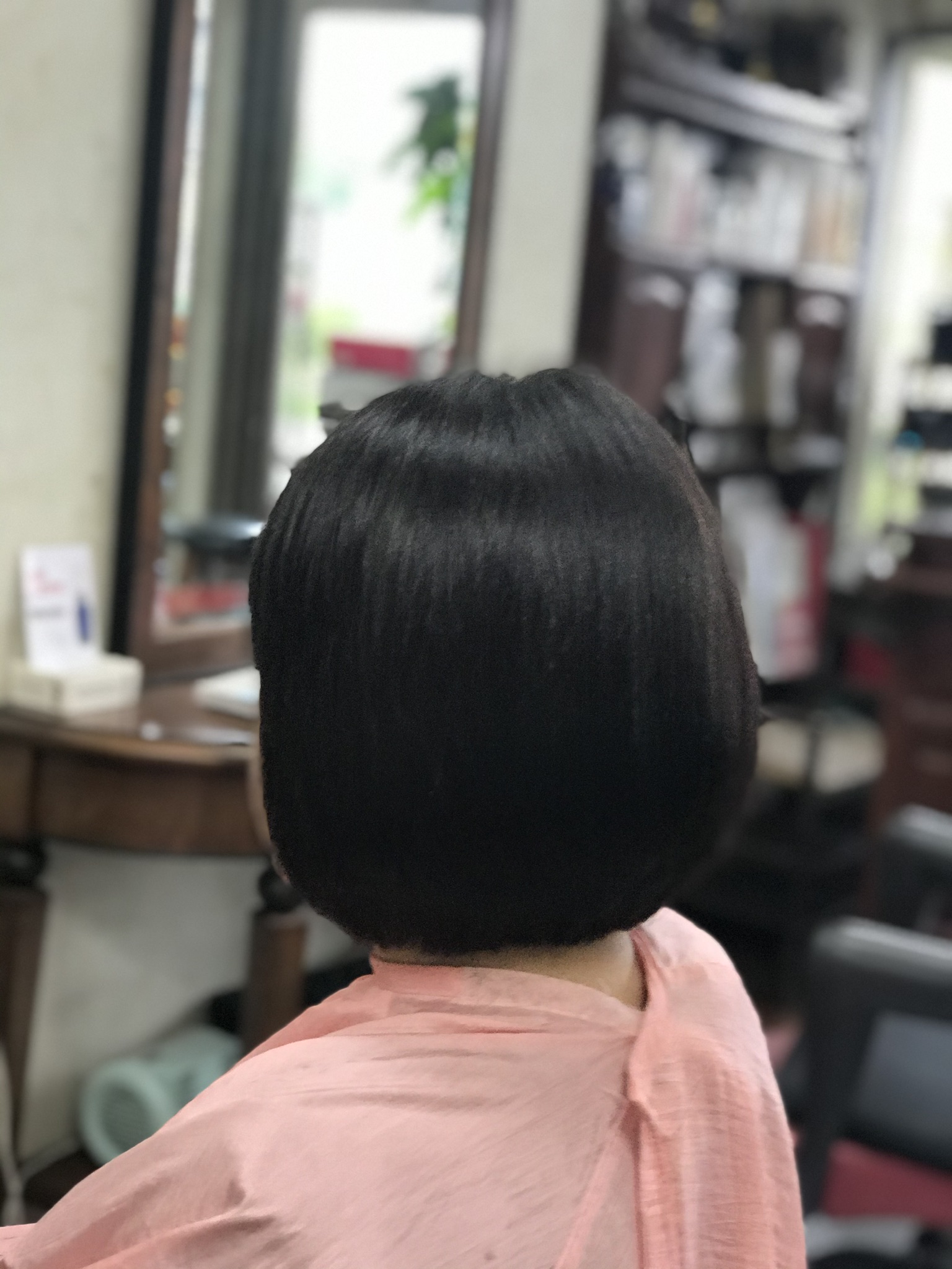 ブローなしで丸ボブに見えるレイヤーボブ くせ毛専門 くせ毛が好きになる美容室 ヘアカラー アレルギー でお困り方の美容室 徳島 阿南 ゆい