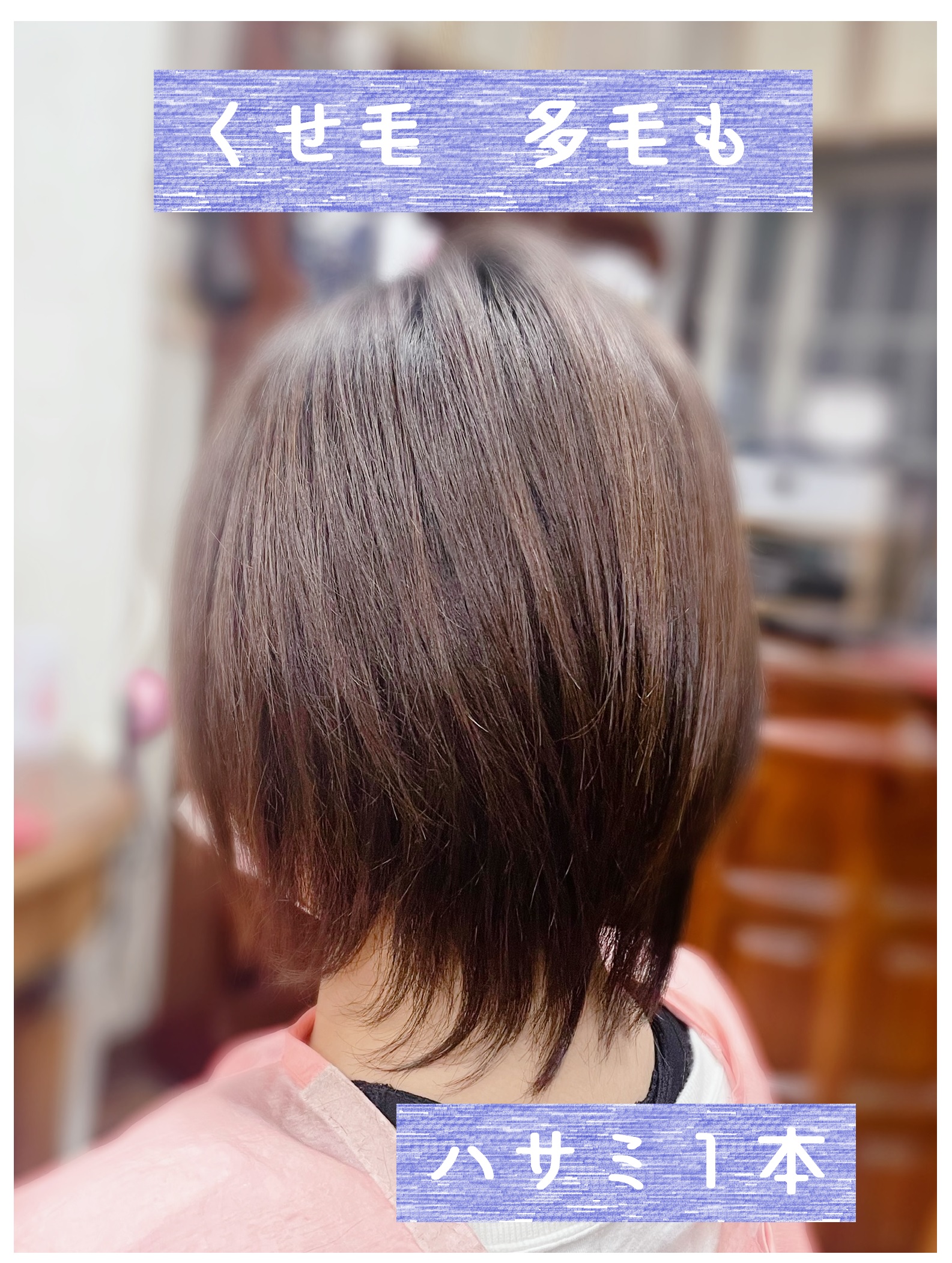 ＃軽いレイヤーウルフ　＃アレルギーのないヘアカラー　＃ショートから　＃伸ばしていきたい　＃ハサミ１本のカット