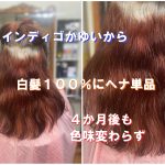 ＃白髪１００％　＃ヘナ単品　＃白髪がオレンジ　＃色持ちは　＃どうなん？　＃アリじゃない